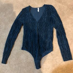 Free people velvet body suit